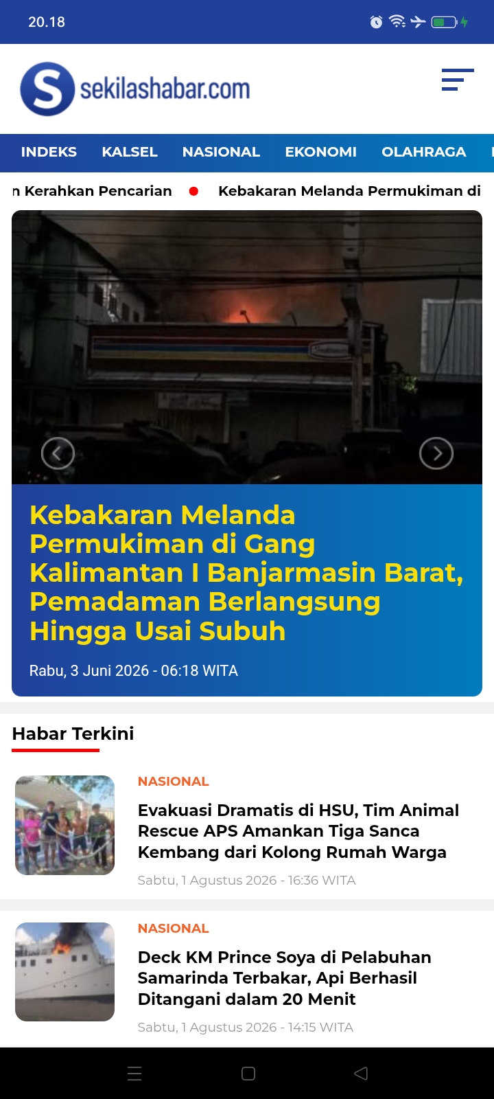 Screenshot Sekilas Habar